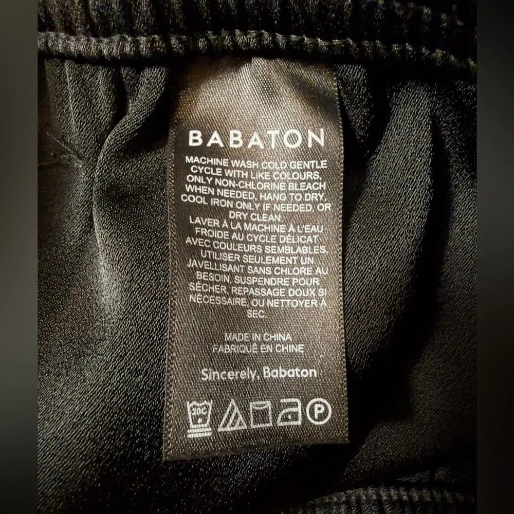 Babaton Parker Palazzo Wide-Leg Pants Black | Minimal Chic | Size S - Picture 8 of 9